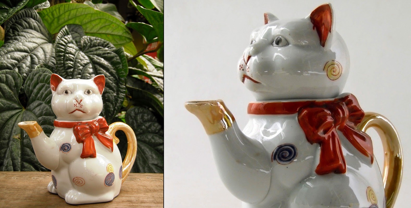 PATINA ANTIK JAPANESE CAT SHAPED TEAPOT