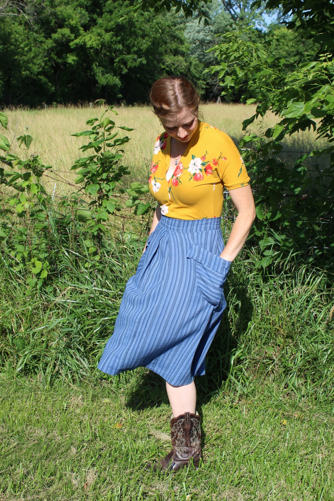 The Sewing Goatherd A Casey Skirt with EXTRA POCKETS (Super Secret