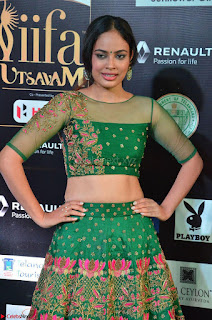 Nandita Swetha in a tight Green Choli Ghagra at IIFA Utsavam Awards March 2017 ~ 001