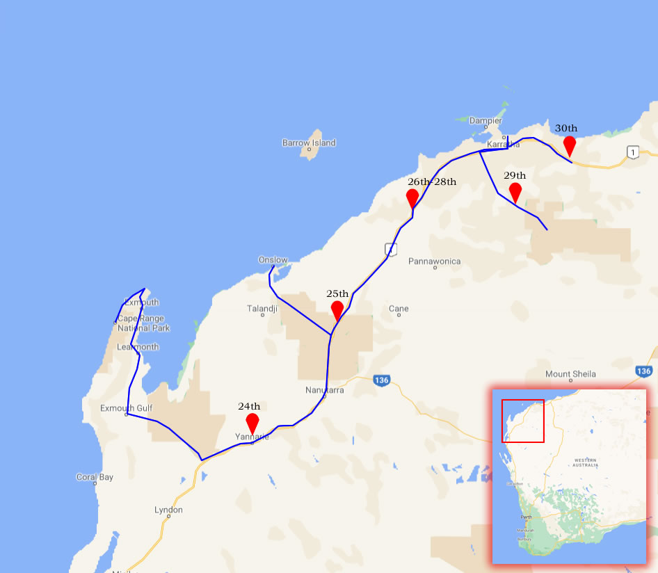 The Roaming 5 April 24 30 Exmouth to Karratha (via Onslow, Fortescue River and Millstream