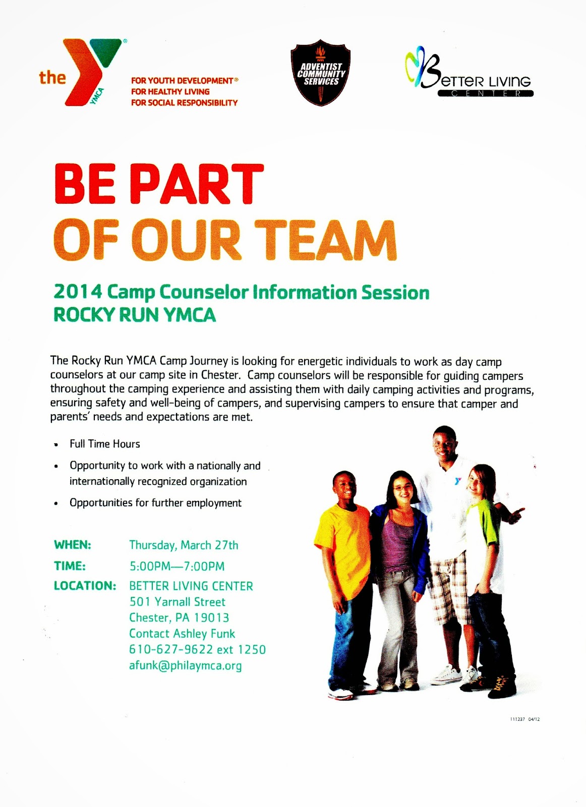 Ms. B The Good News Camp Counselor Information Session at Rocky Run YMCA