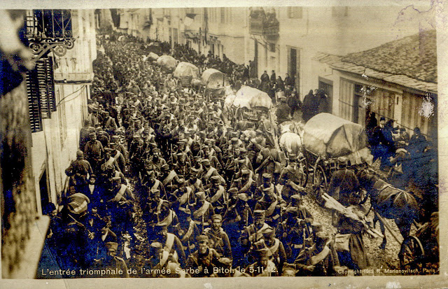 Serbian army enters Bitola 18.11.1912 -  First Balkan War