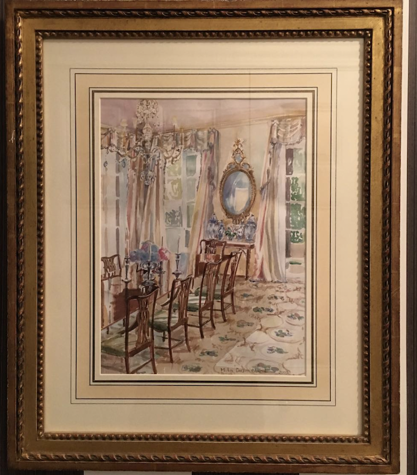 Content in a Cottage Dining Room Watercolor