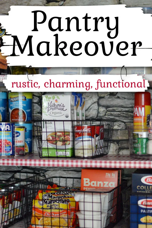 Pantry Makeover, Rustic, Charming Functional