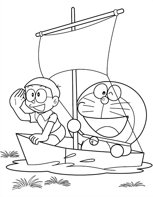 Get free Doraemon coloring pages for kids