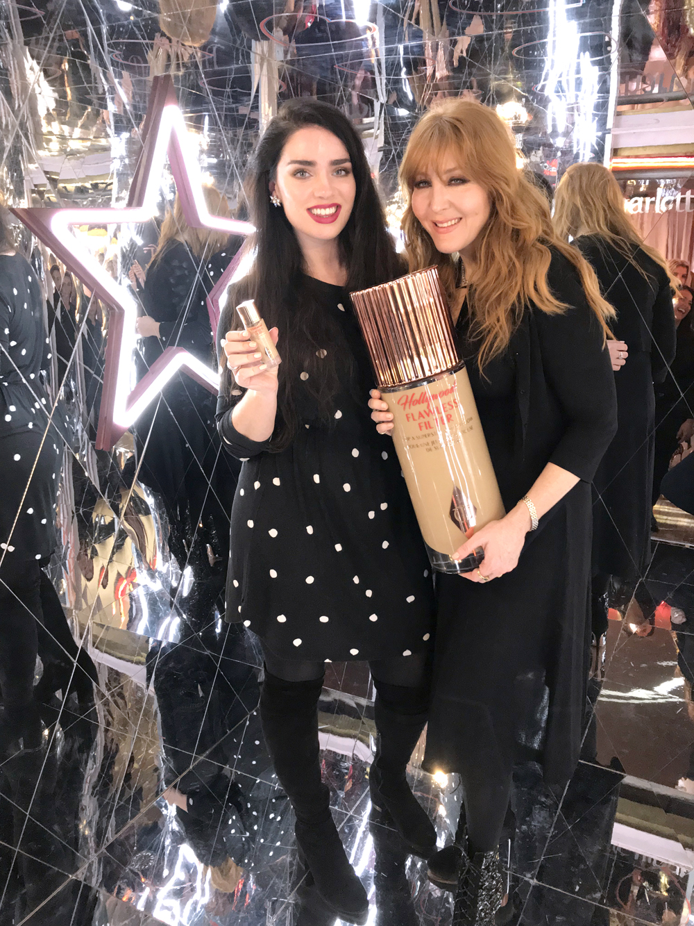 Emma Louise Layla with Charlotte Tilbury at the Hollywood Flawless Filter launch - luxury beauty blog