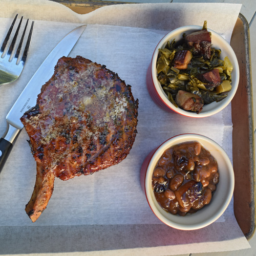 How I cook thick pork chops on the Big Green Egg kamado grill