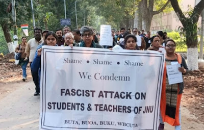 students-professors-Burdwan-University-protest-JNU incident students-professors-Burdwan-University-protest-JNU incident