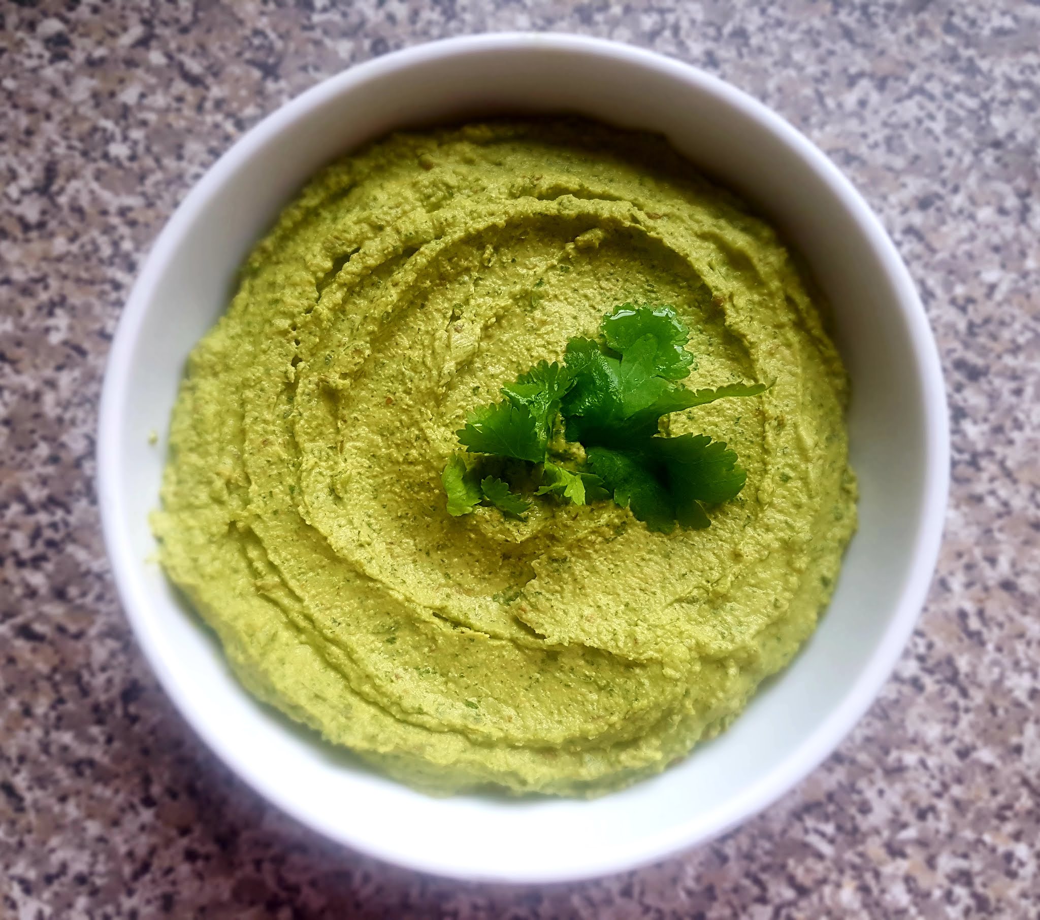Lime and coriander hummus