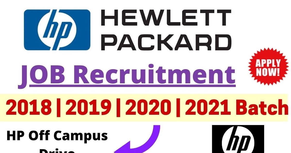 NEW JOBS UPDATES Hewlett Packard (HP) Recruitment Drive IT Developer