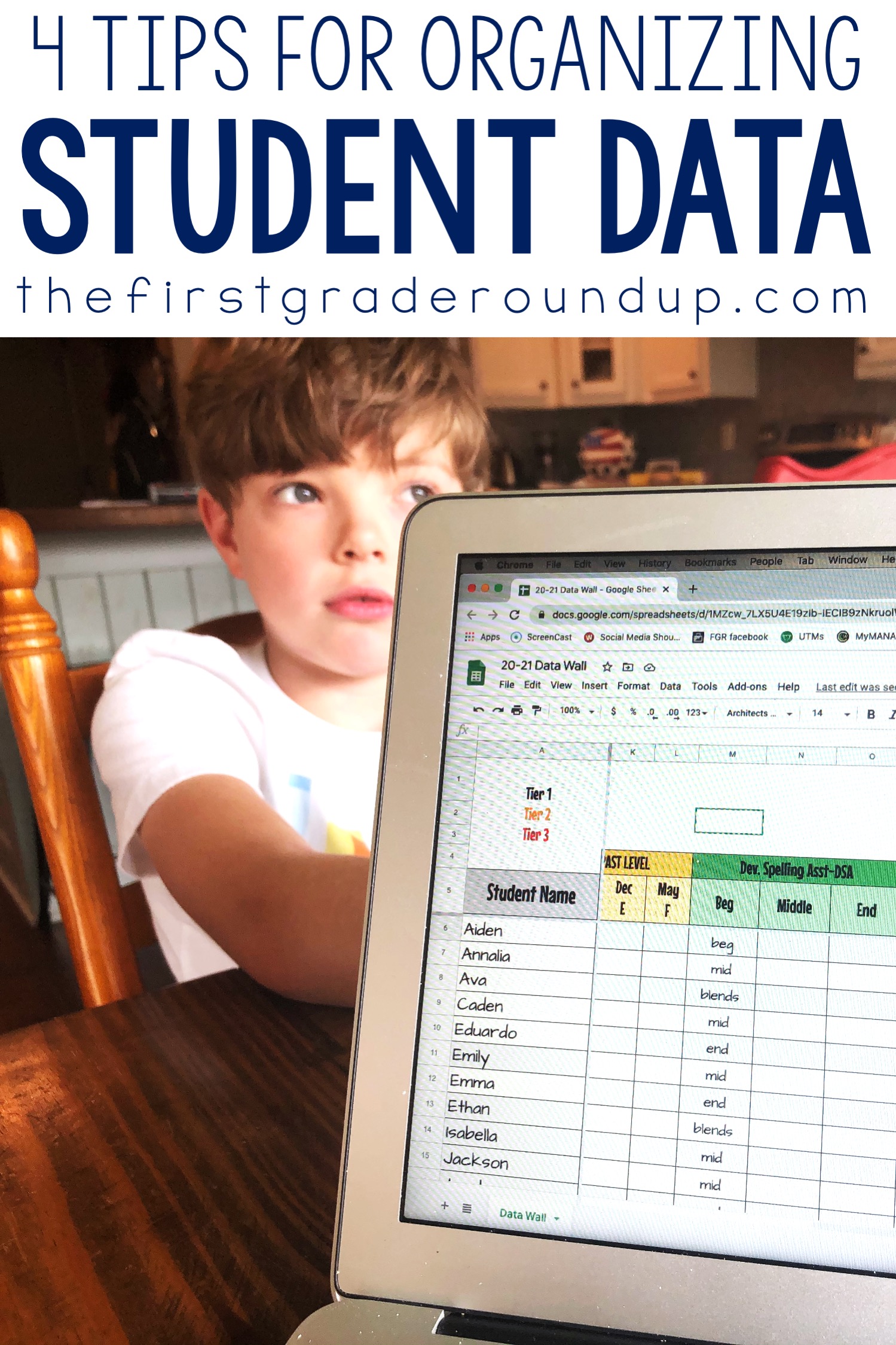 4 Tips for Organizing All That Student Data Firstgraderoundup