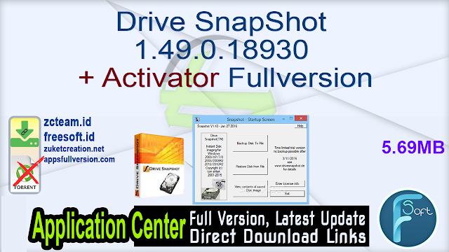Drive SnapShot 1.49.0.18930 + Activator Fullversion