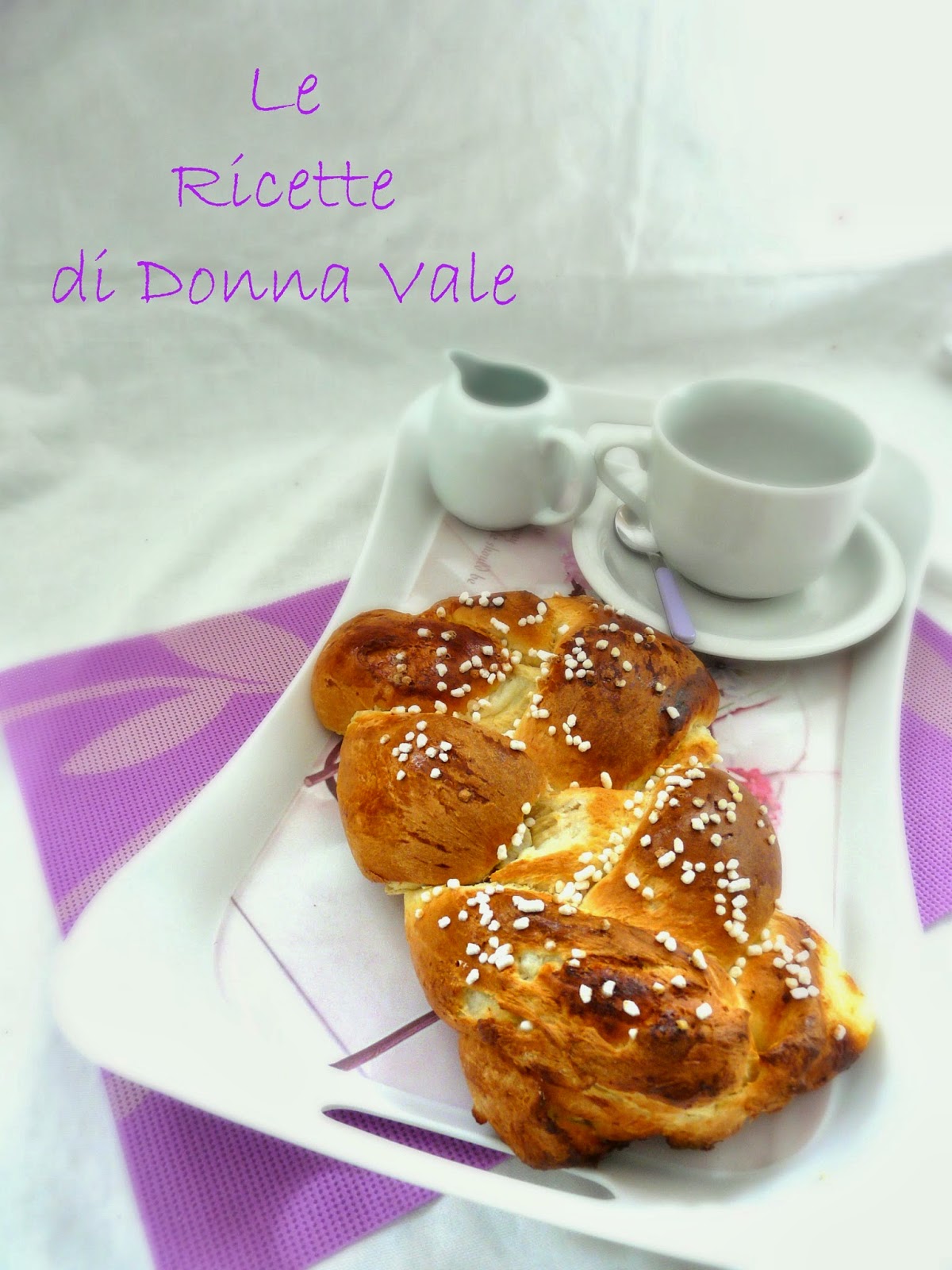 Le ricette di Donna Vale TRECCIA di PAN BRIOCHE alla crema di cocco