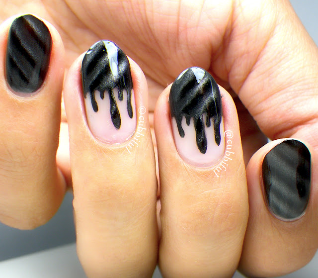 Magnetic Drips Nail Art
