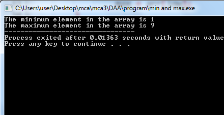 maximum and minimum using divide and conquer rule-programmingraja