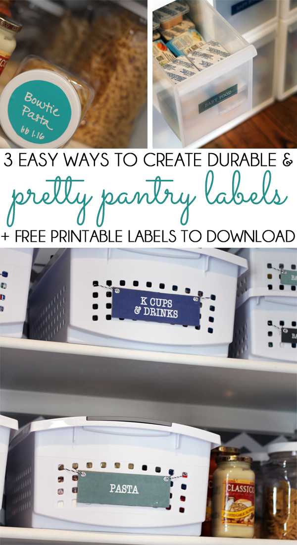 with style} Pretty Pantry Labels Three Ways + FREE PRINTABLE LABELS Blue i Style
