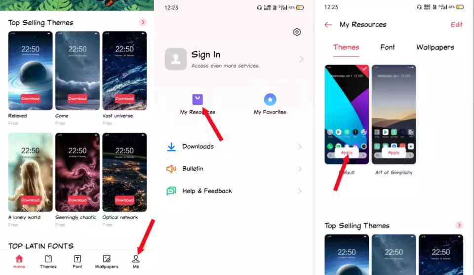 apply-default-theme-on-realme-phone apply-default-theme-on-realme-phone