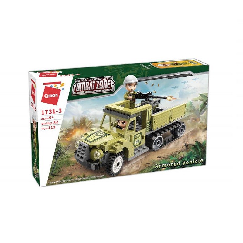 Bộ Đồ Chơi Xếp Hình Thông Minh Lego Qman Tổ Hợp Xe Ô Tô Máy Bay Quân Sự 1731 Cho Trẻ Từ 6 Tuổi