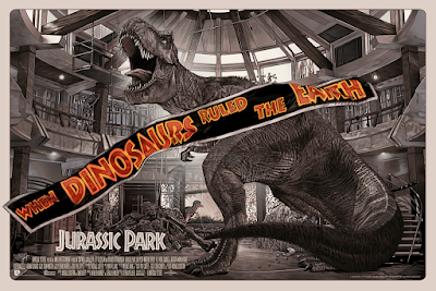 Jurassic Park Screen Print by Juan Carlos Ruiz Burgos x Bottleneck Gallery
