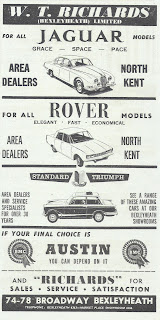 W T Richards (Bexleyheath) Ltd advert from Autocar 18 October 1963