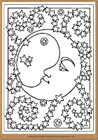 moon and star printable adult coloring pages free