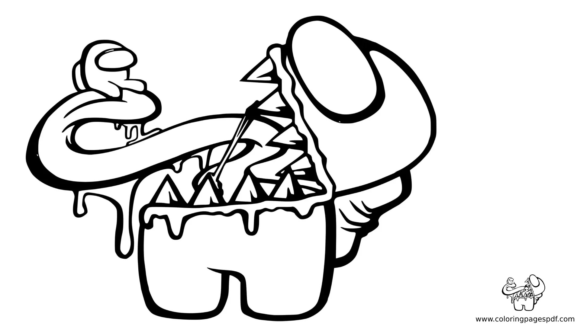 Coloring Page Of An Imposter Eating A Crewmate s Kid Coloring Page Of An Imposter Eating A Crewmate s Kid