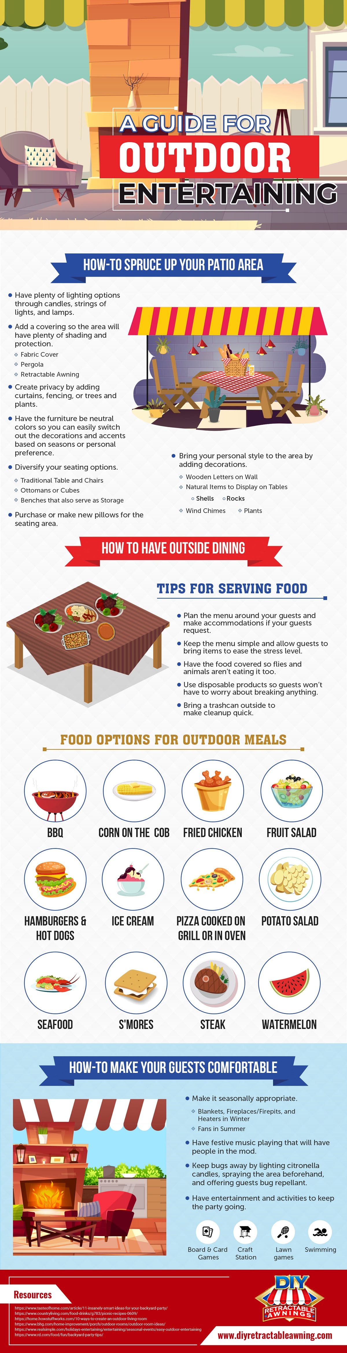 A Guide For Outdoor Entertaining #infographic