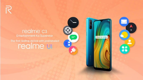 Realme C3 will be the First Phone to come with Preinstalled Realme UI