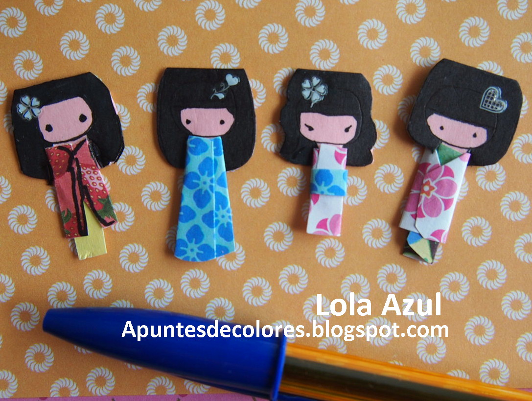 Apuntes de colores: Muñequitas de papel