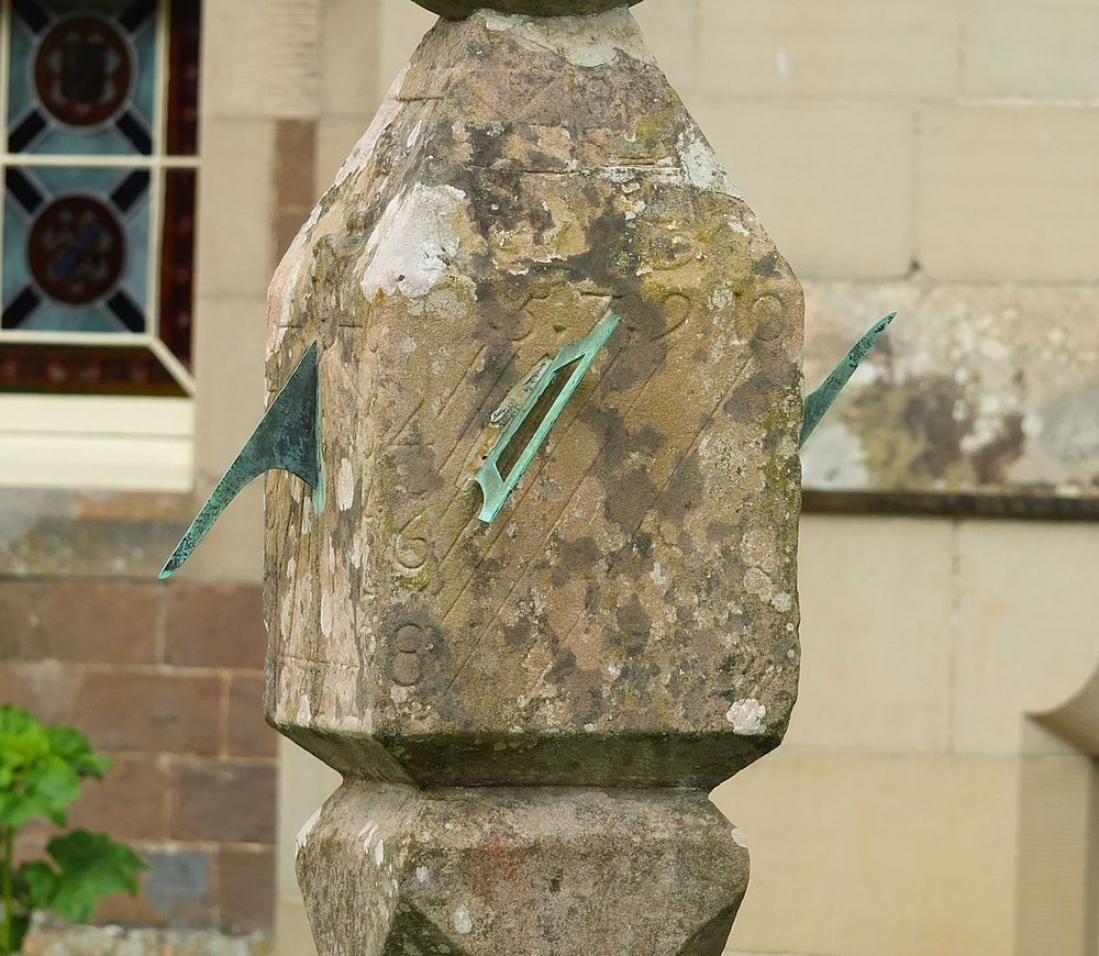 sundial in front of Abbotsford House