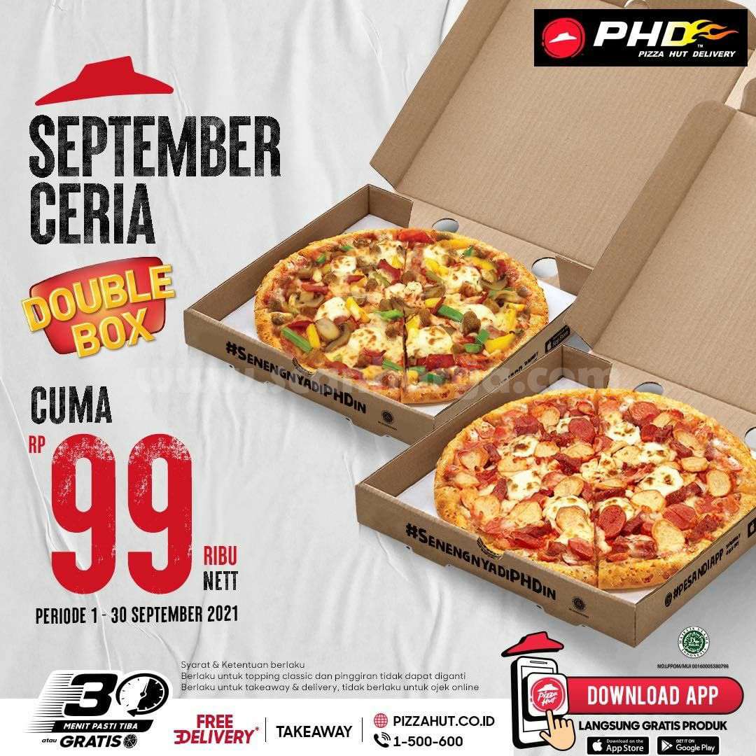 Promo PHD Double Box cuma Rp. 99.000 nett* Periode 1 - 30 September 2021 Promo PHD Double Box cuma Rp. 99.000 nett* Periode 1 - 30 September 2021
