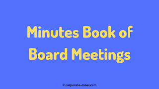 minutes book of board meeting