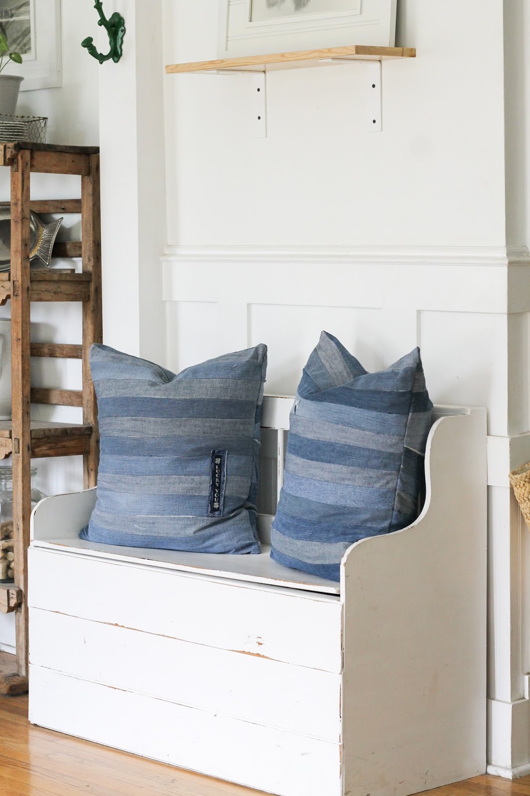 How to recycle your old denim jeans into stylish throw pillows