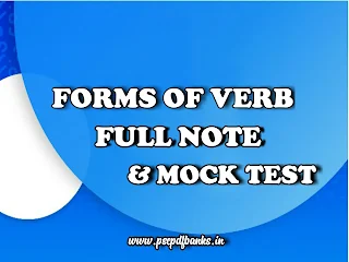 FORMS OF VERBS NOTE AND MOCK TEXT