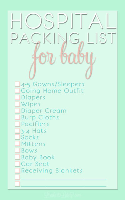 newborn baby checklist for hospital