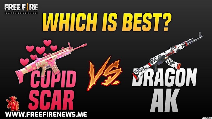 Dragon Ak Vs Cupid Scar Which Gun Skin Is Best At Free Fire