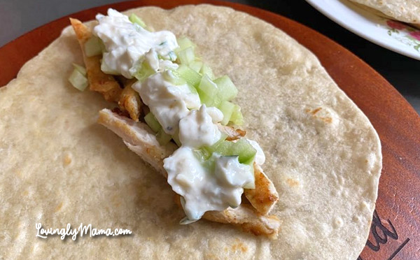 chicken wraps recipe, Eleven11 Shawarma Station, from my kitchen, Greek yogurt, Healthy Chicken Wraps, healthy dish, healthy meal, homecooking, Mediterranean flavors, Mediterranean fusion, Pascual Greek Yogurt, simple chicken wrap, wraps, yogurt, yogurt sauce