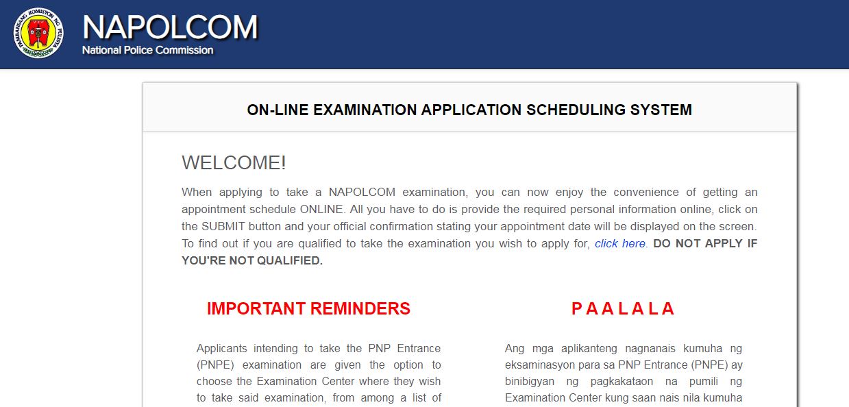 April 2019 online application form OLEASS now available