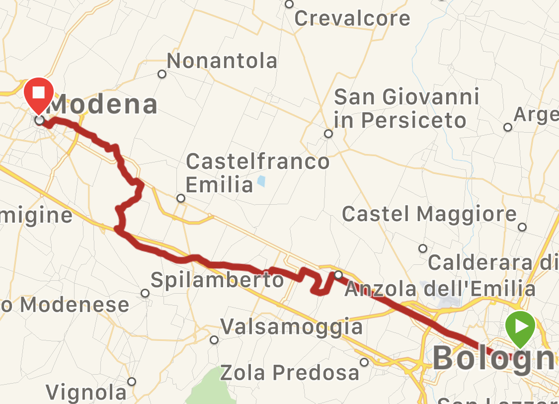 Woensdag 31 juli Bologna Modena 53,1 km