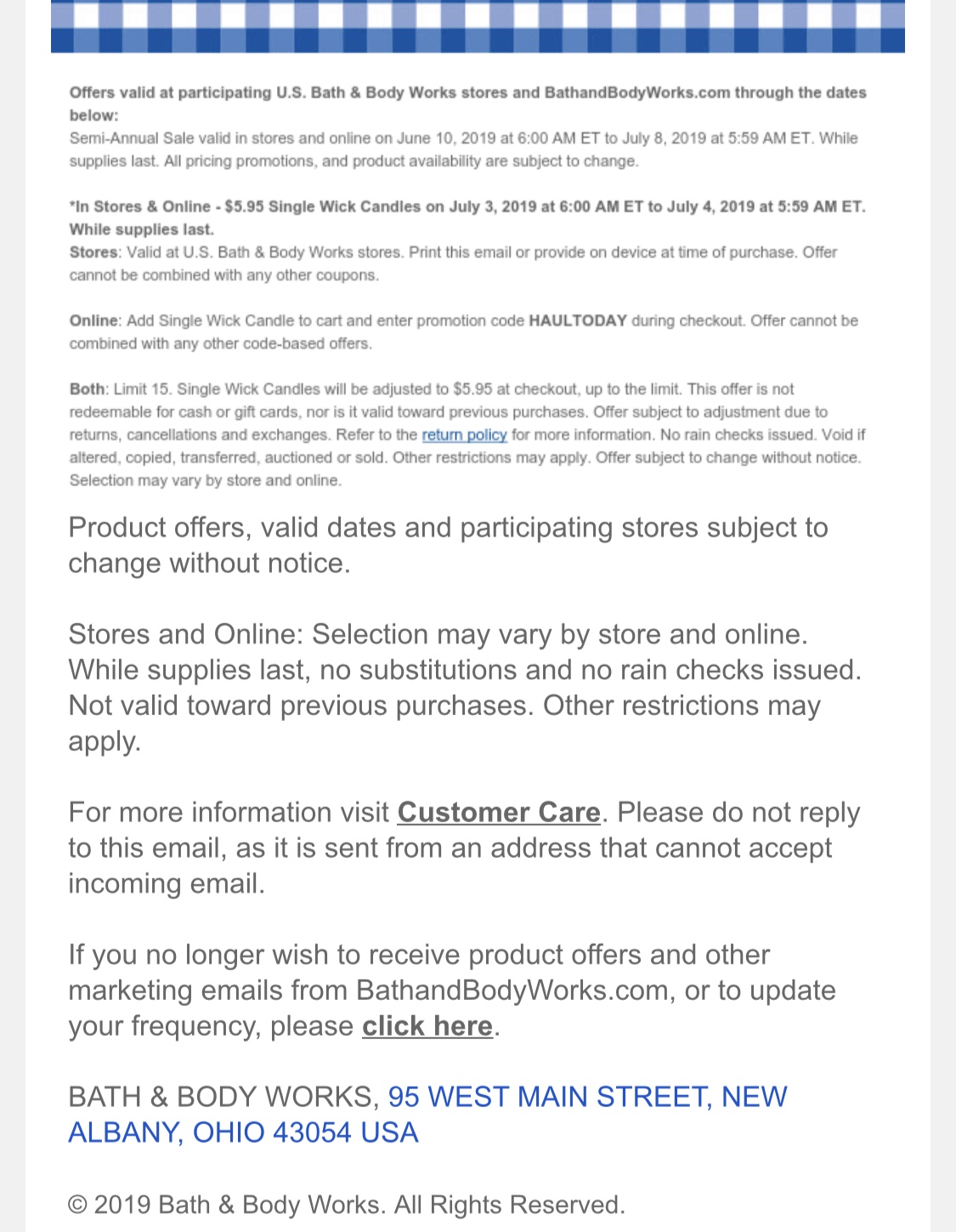 Life Inside the Page Bath & Body Works Today’s Email July 3, 2019