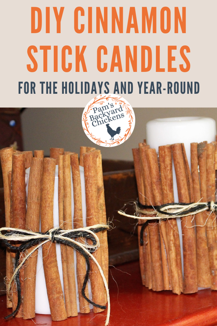 Pam's Backyard Chickens DIY Cinnamon Stick Candles