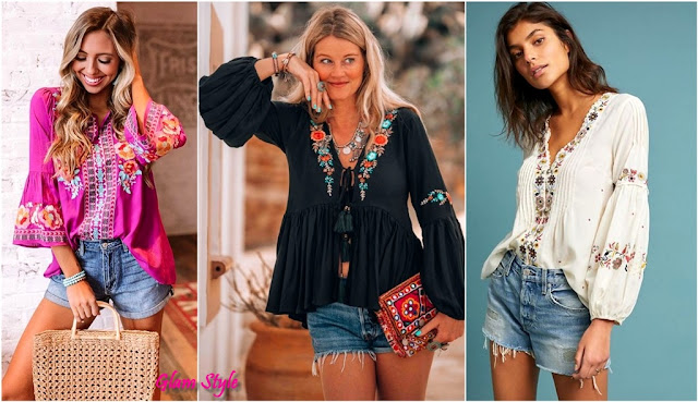 bluse gipsy floreali