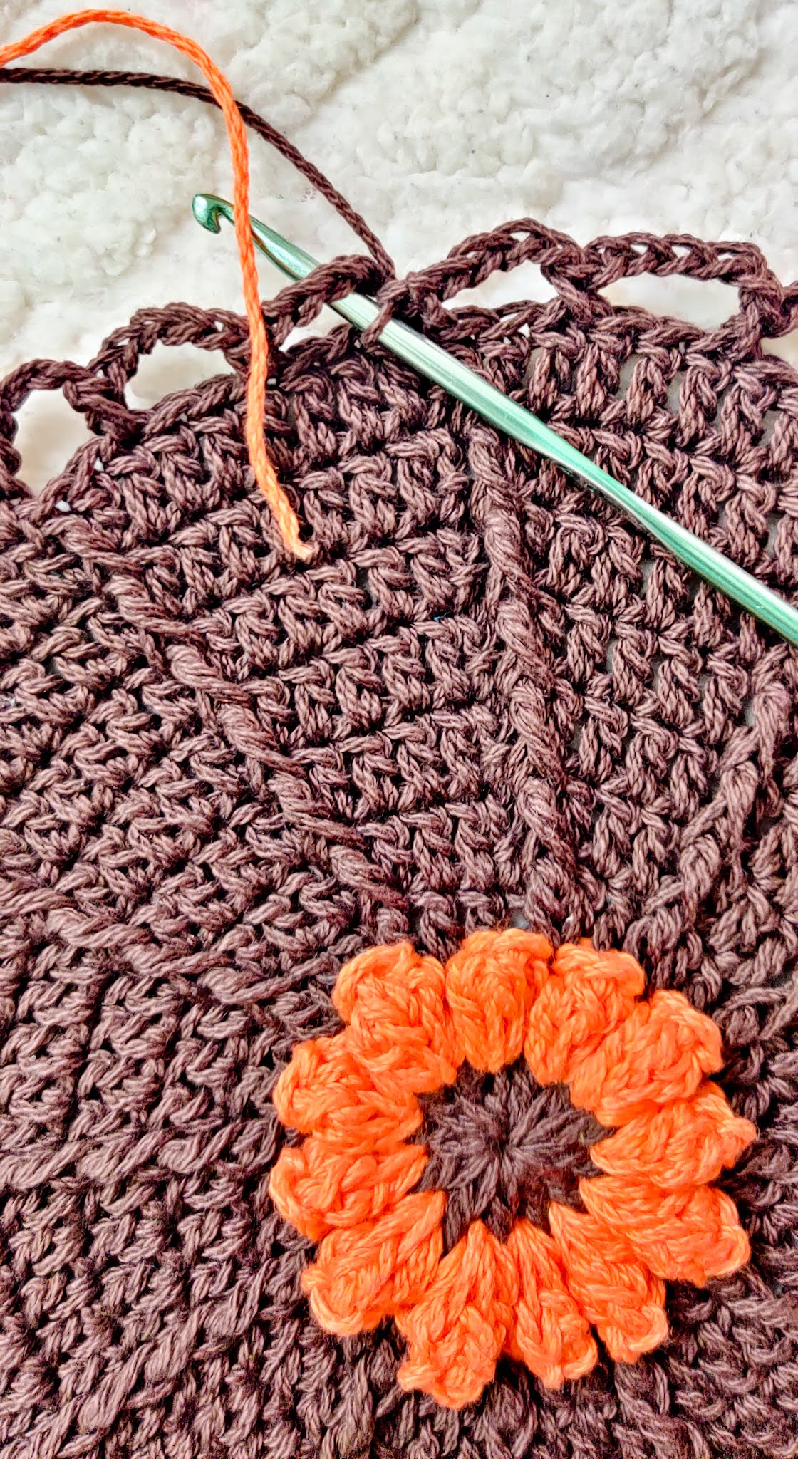 Raji's Craft Hobby Fall Decor Autumn Crochet Placemat