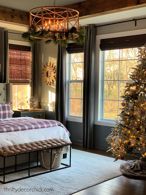 dark gray bedroom light bedding