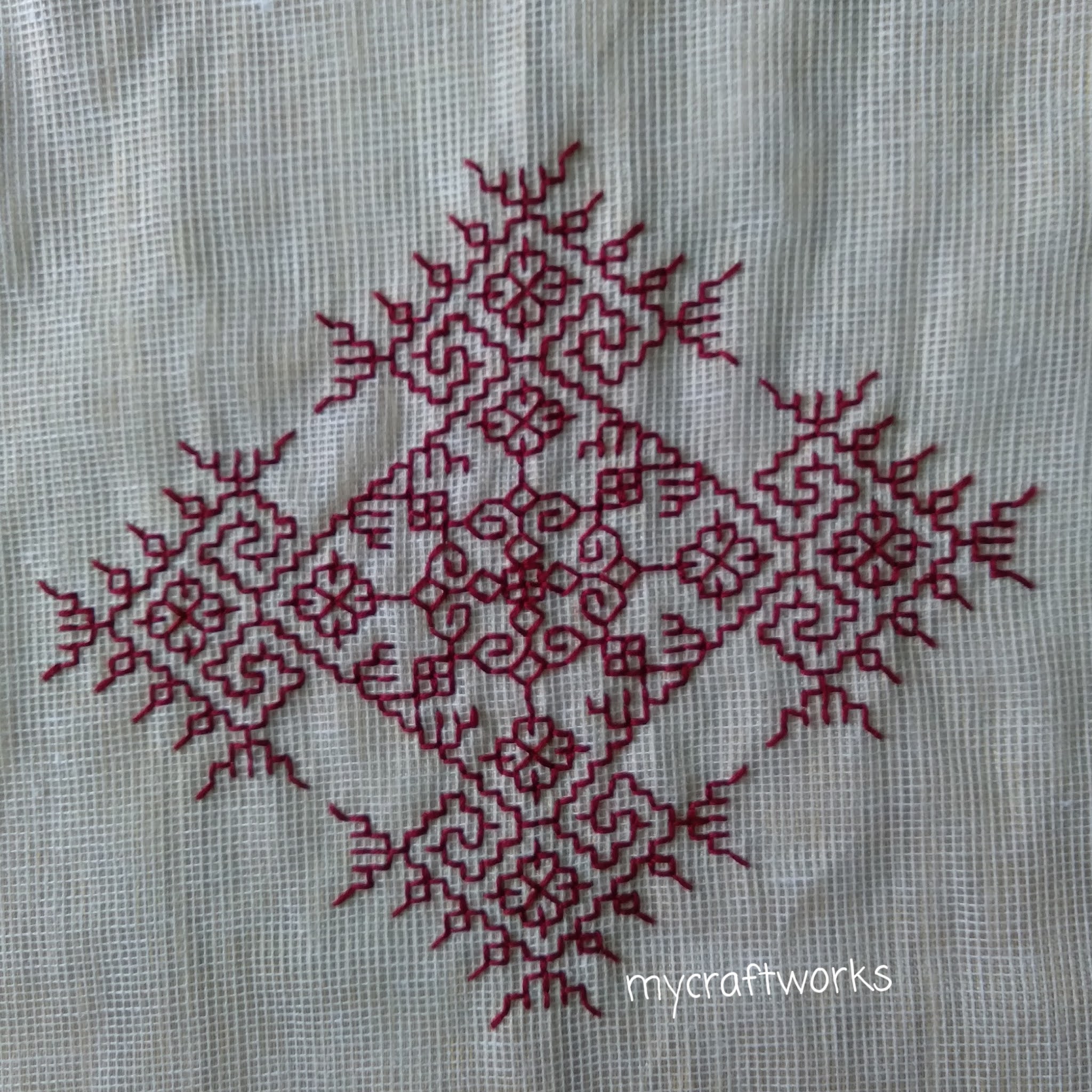 MY CRAFT WORKS Kasuti Embroidery Motif 1 for Cushion
