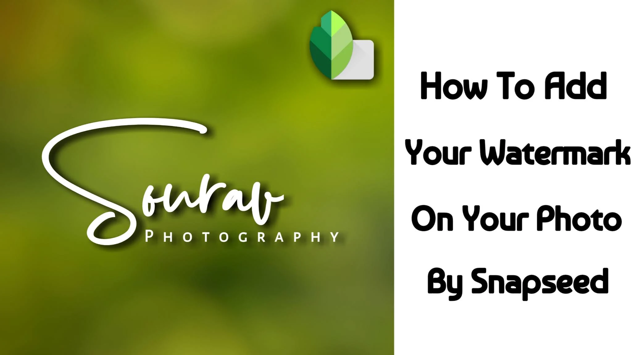 How to add watermark to your photos via snapseed app Photography Tech