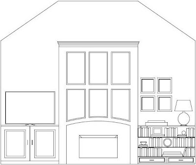 AutoCAD fireplace elevation