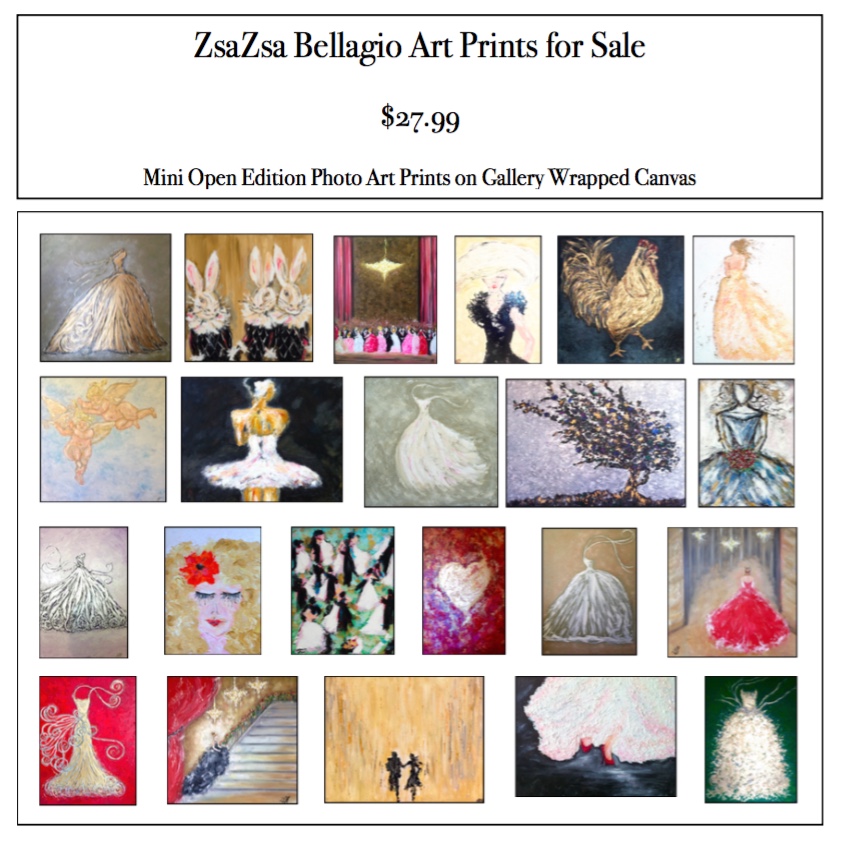 ZSAZSA BELLAGIO ART PRINTS FOR SALE