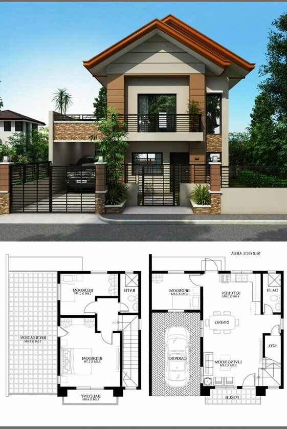 small two story house plan