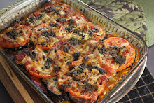 Eggplant and Tomato Pesto Gratin